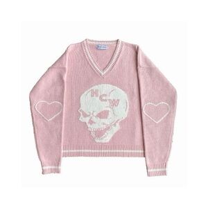 Heaven can wait pink sweater brand new